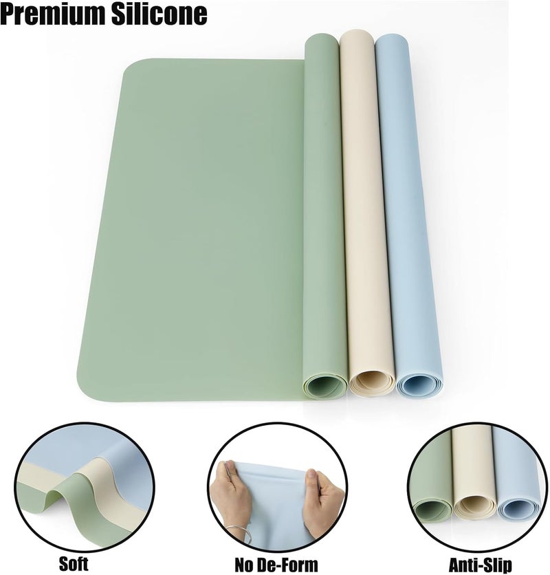PandaEar 3 Pack Silicone Mats for Crafts, Resin Casting, Jewelry Making, Play Dough, & Art Supplies, Nonstick Heat-Resistant Large Sheets for Crafting, 15.7"x 11.8" - Image 5
